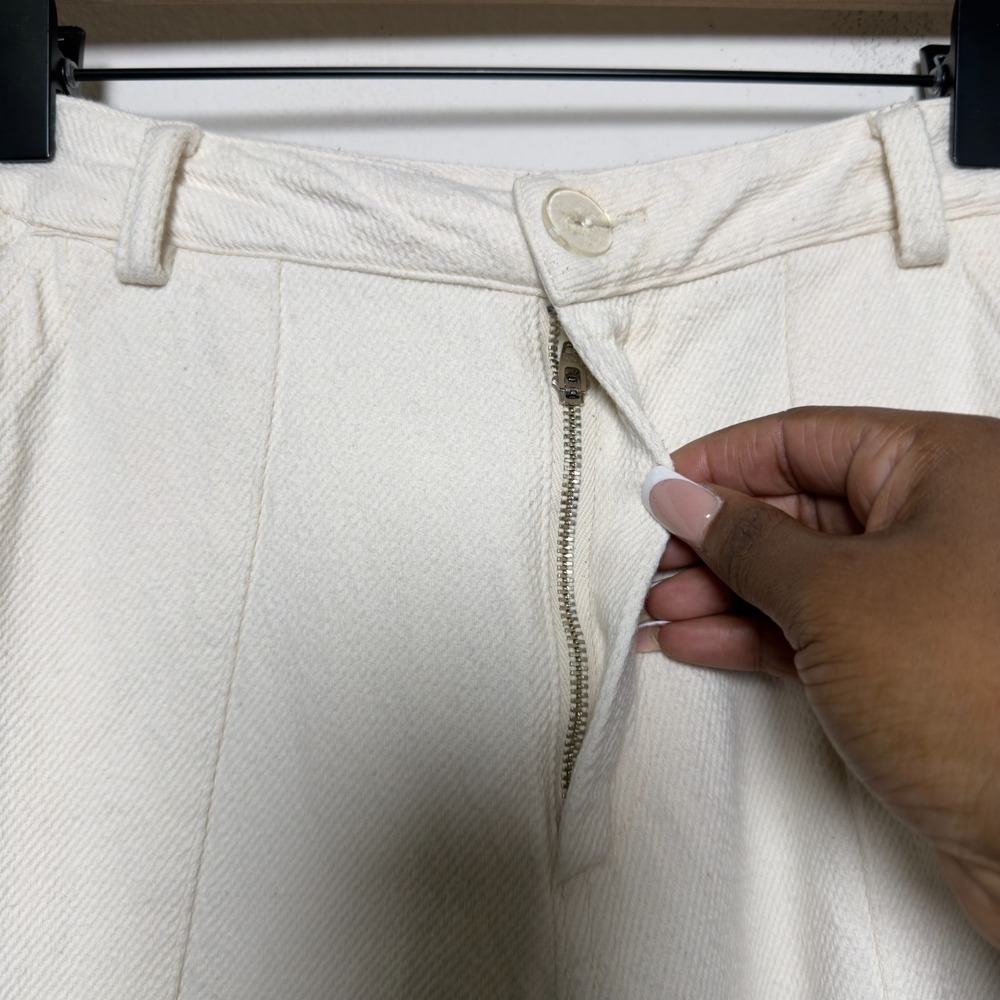 Resa Women Elsa Cargo Pants Small Cream Painter Wide Leg Baggy Textured - Picture 3 of 12